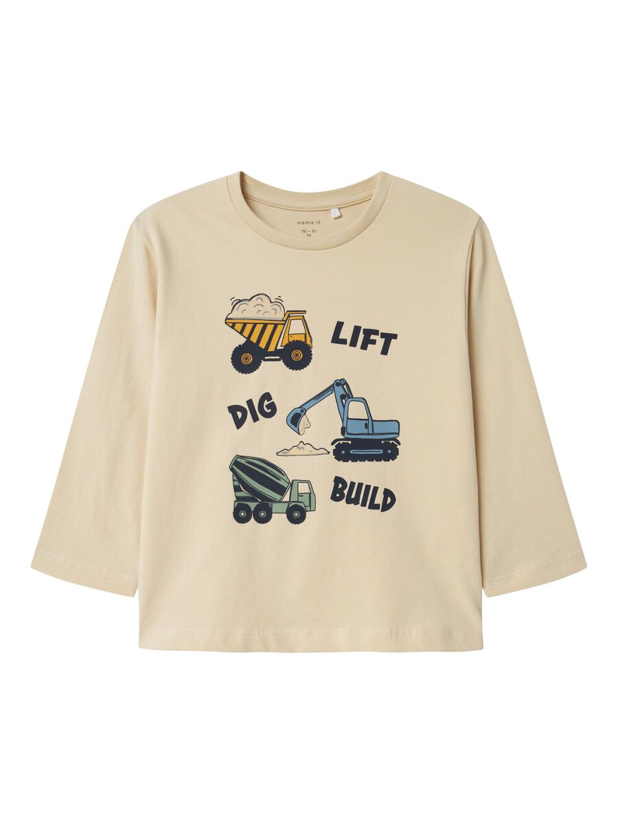 REGULAR FIT TOP MET LANGE MOUWEN