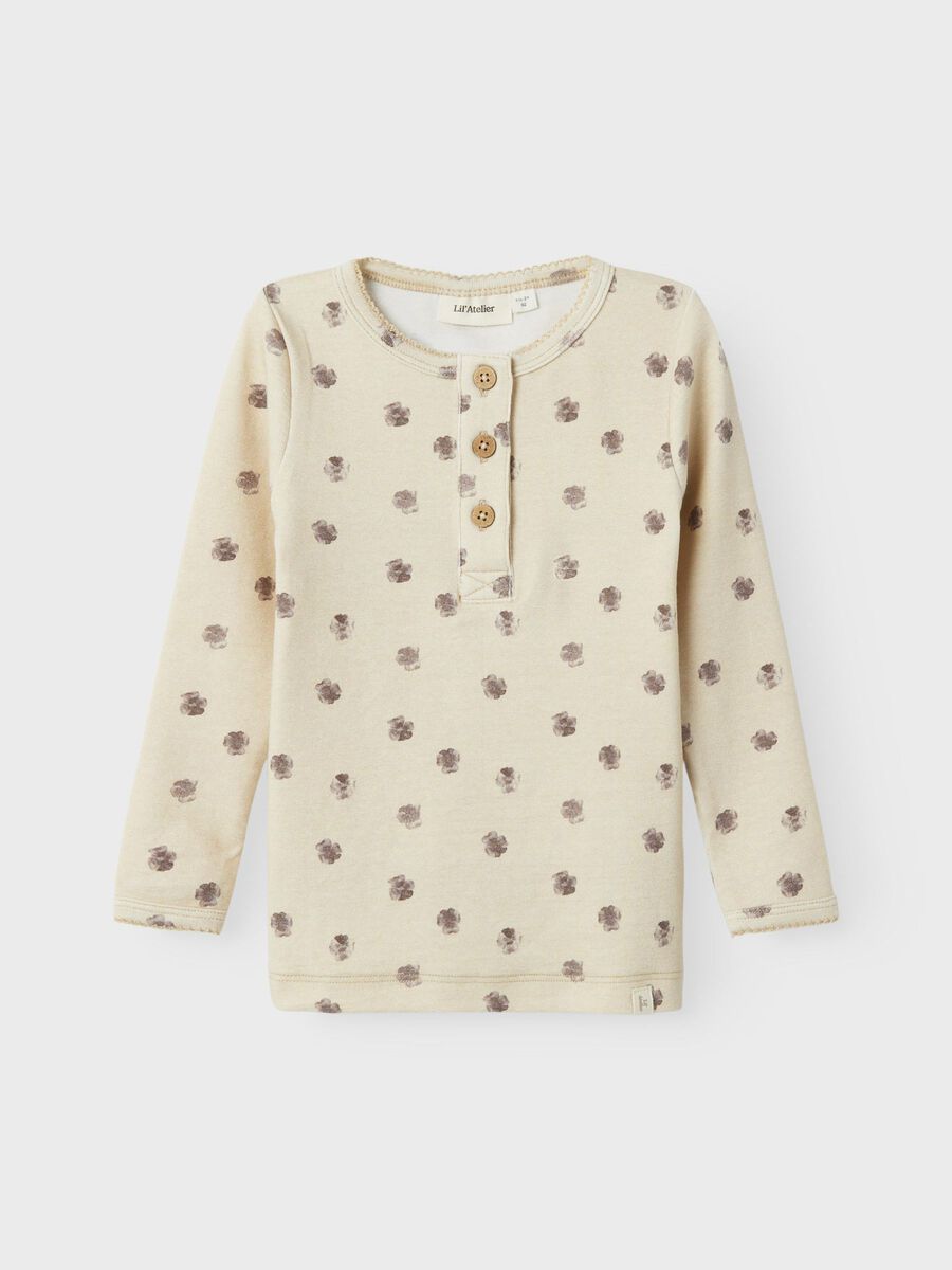 SLIM FIT TOP MET LANGE MOUWEN