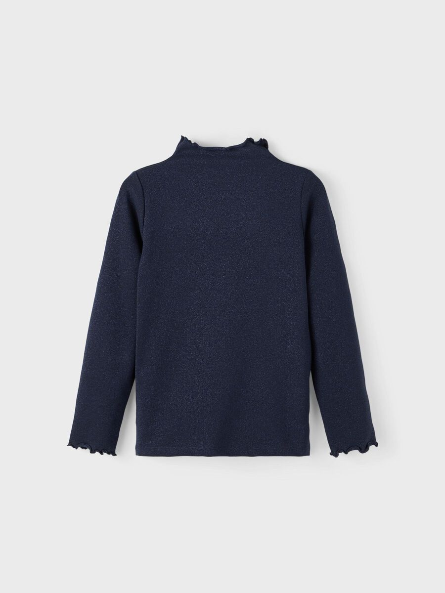 GLITTER TOP MET LANGE MOUWEN