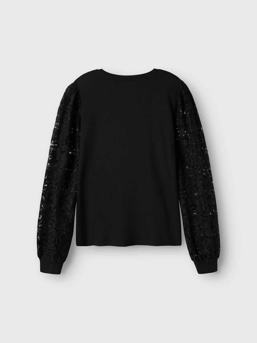 REGULAR FIT TOP MET LANGE MOUWEN