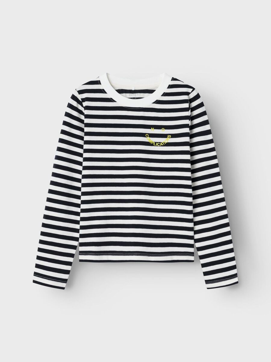 SLIM FIT TOP MET LANGE MOUWEN