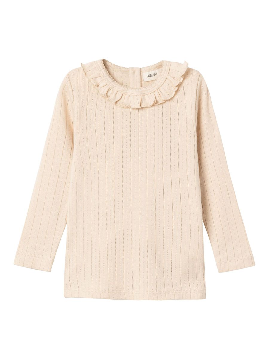 SLIM FIT TOP MET LANGE MOUWEN