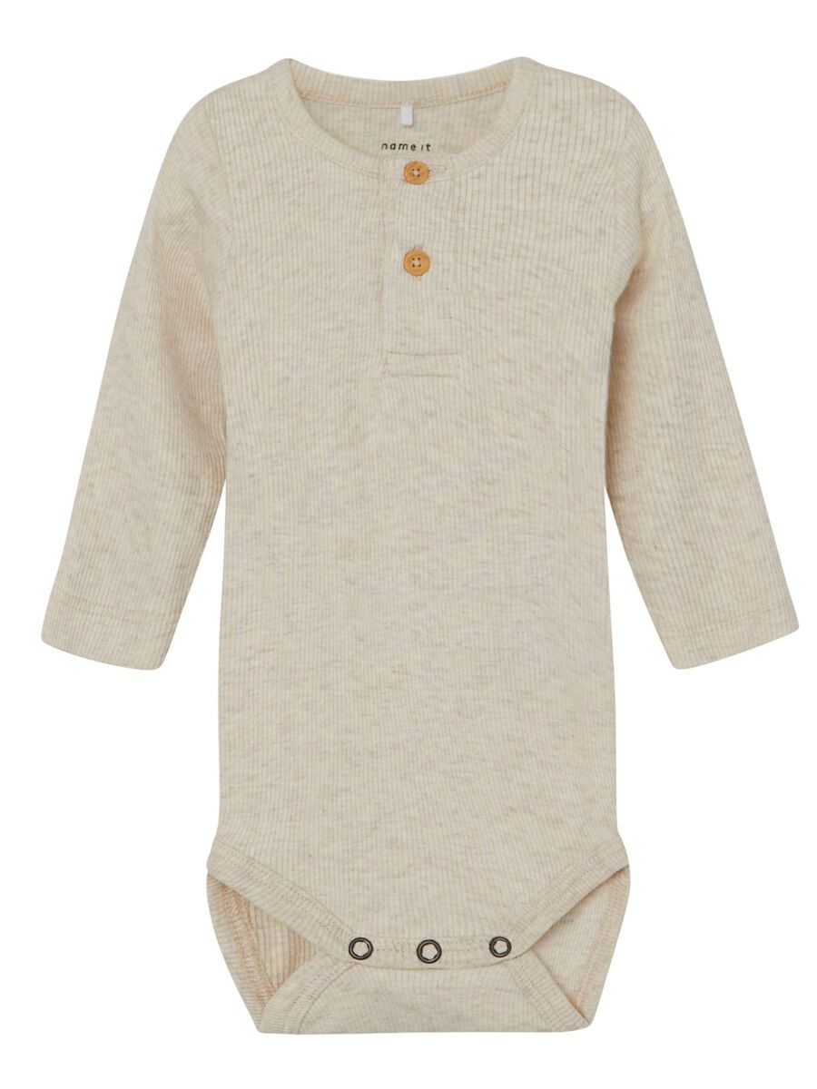 LANGE MOUWEN RIB ROMPER