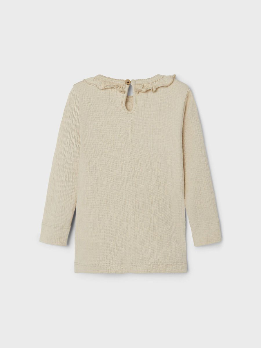 SLIM FIT TOP MET LANGE MOUWEN