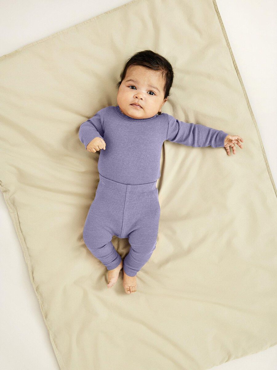LANGE MOUWEN RIB ROMPER