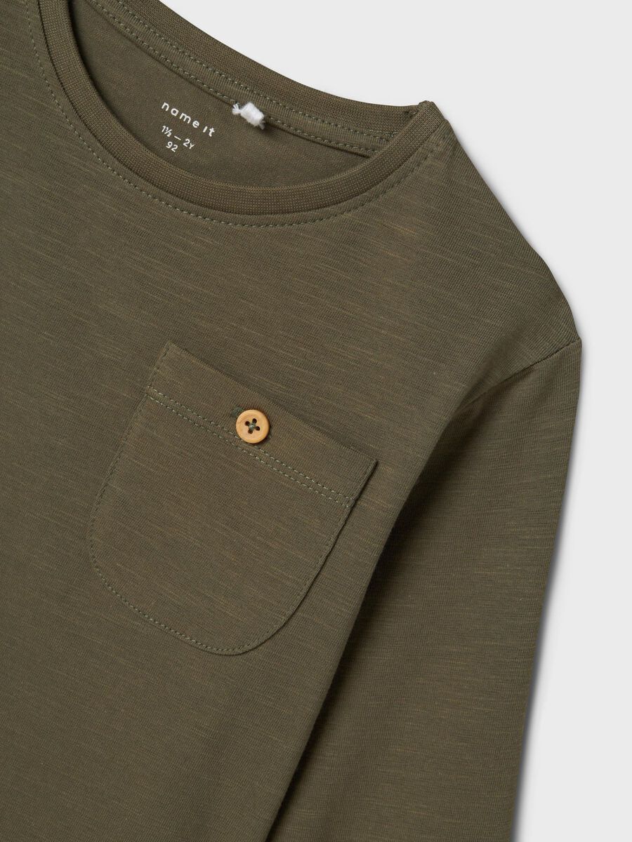 REGULAR FIT TOP MET LANGE MOUWEN