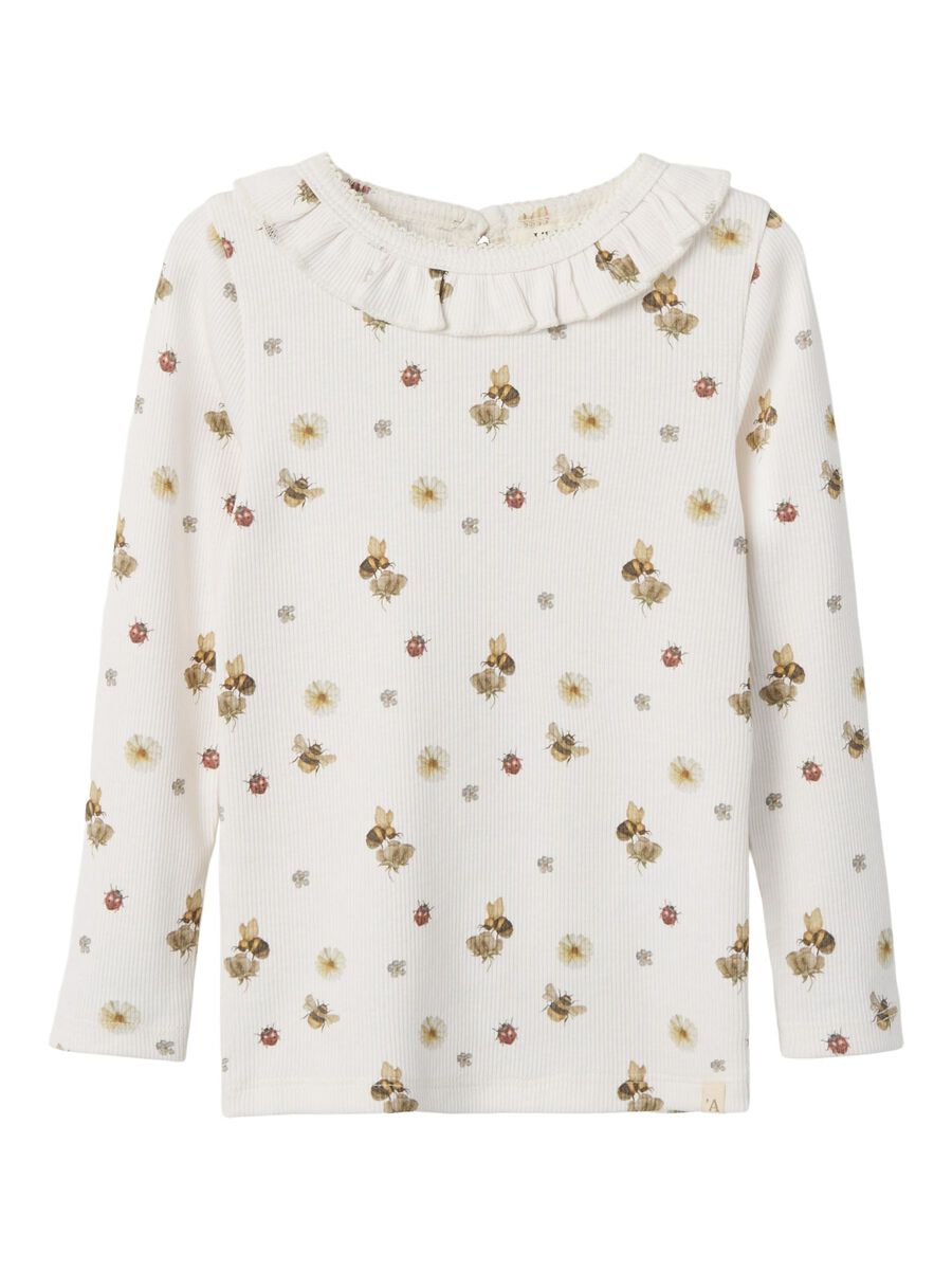 SLIM FIT TOP MET LANGE MOUWEN