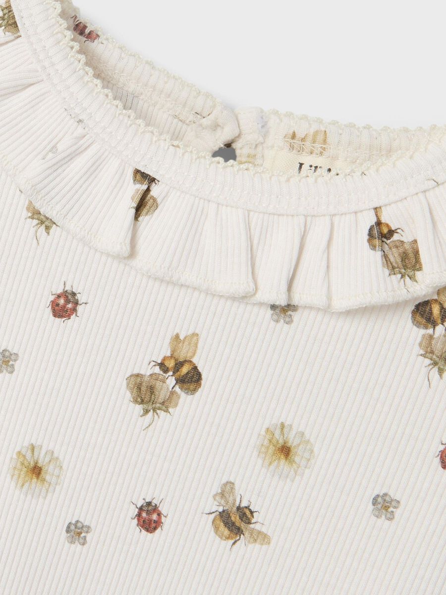 SLIM FIT TOP MET LANGE MOUWEN