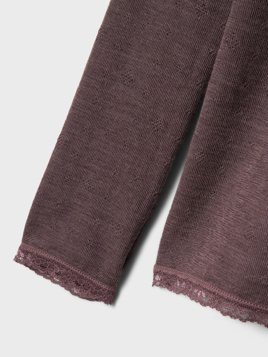 MERINO WOL TOP MET LANGE MOUWEN