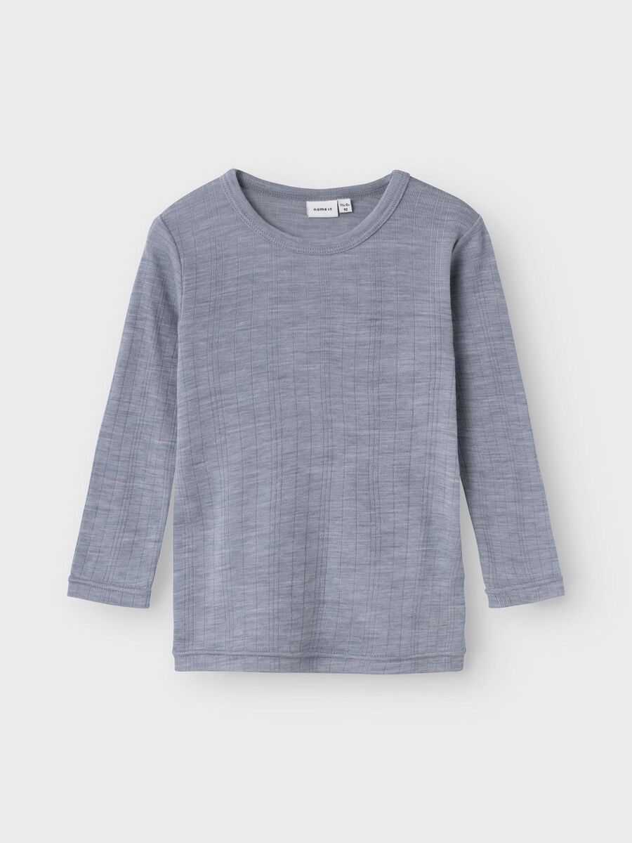 MERINO WOL TOP MET LANGE MOUWEN