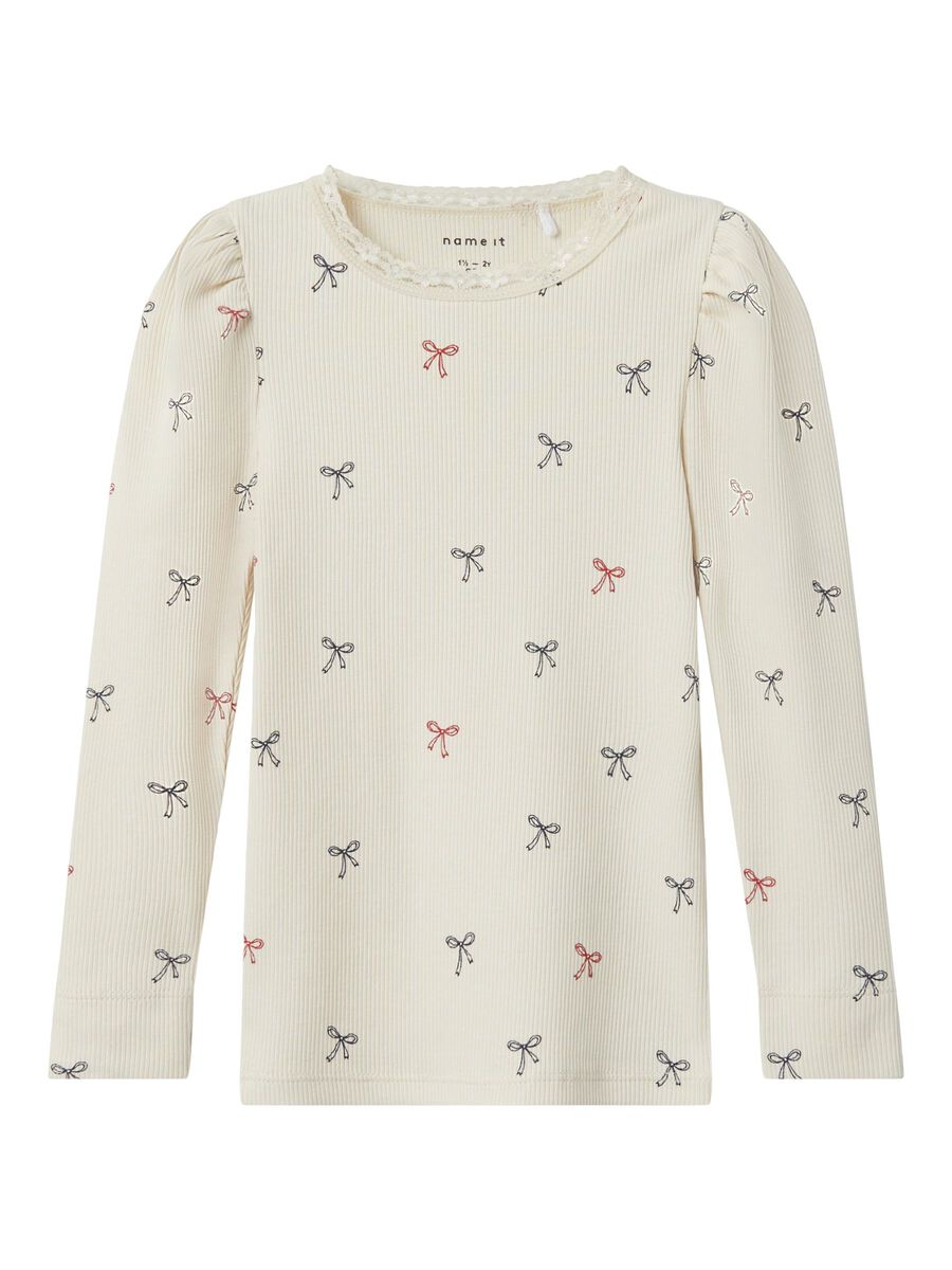 SLIM FIT TOP MET LANGE MOUWEN