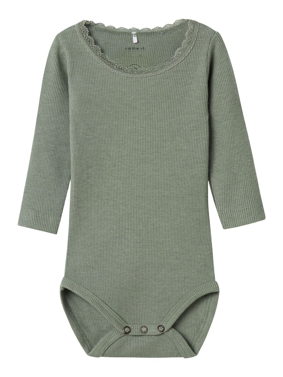 LANGE MOUWEN RIB ROMPER