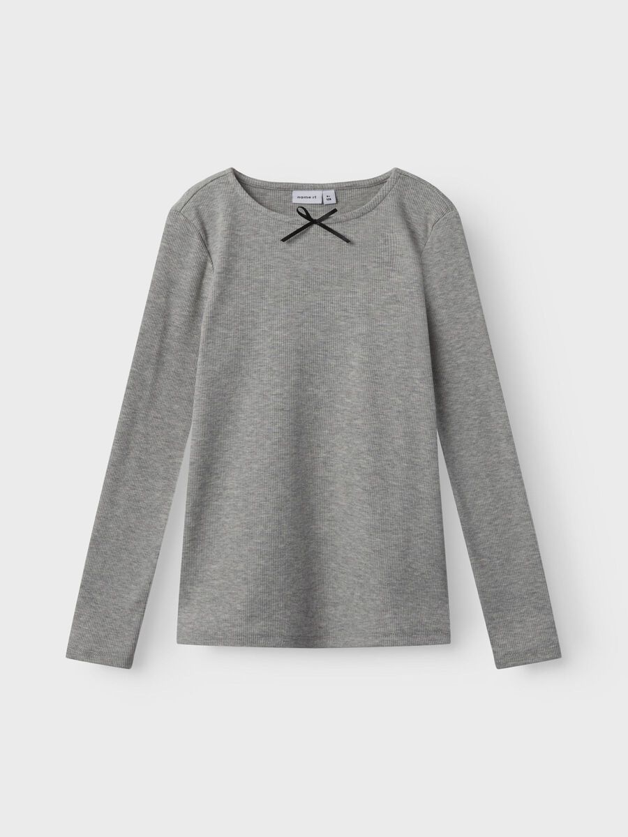 SLIM FIT TOP MET LANGE MOUWEN