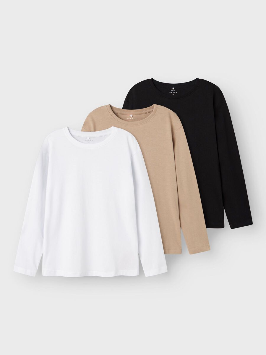 3-PACK TOP MET LANGE MOUWEN