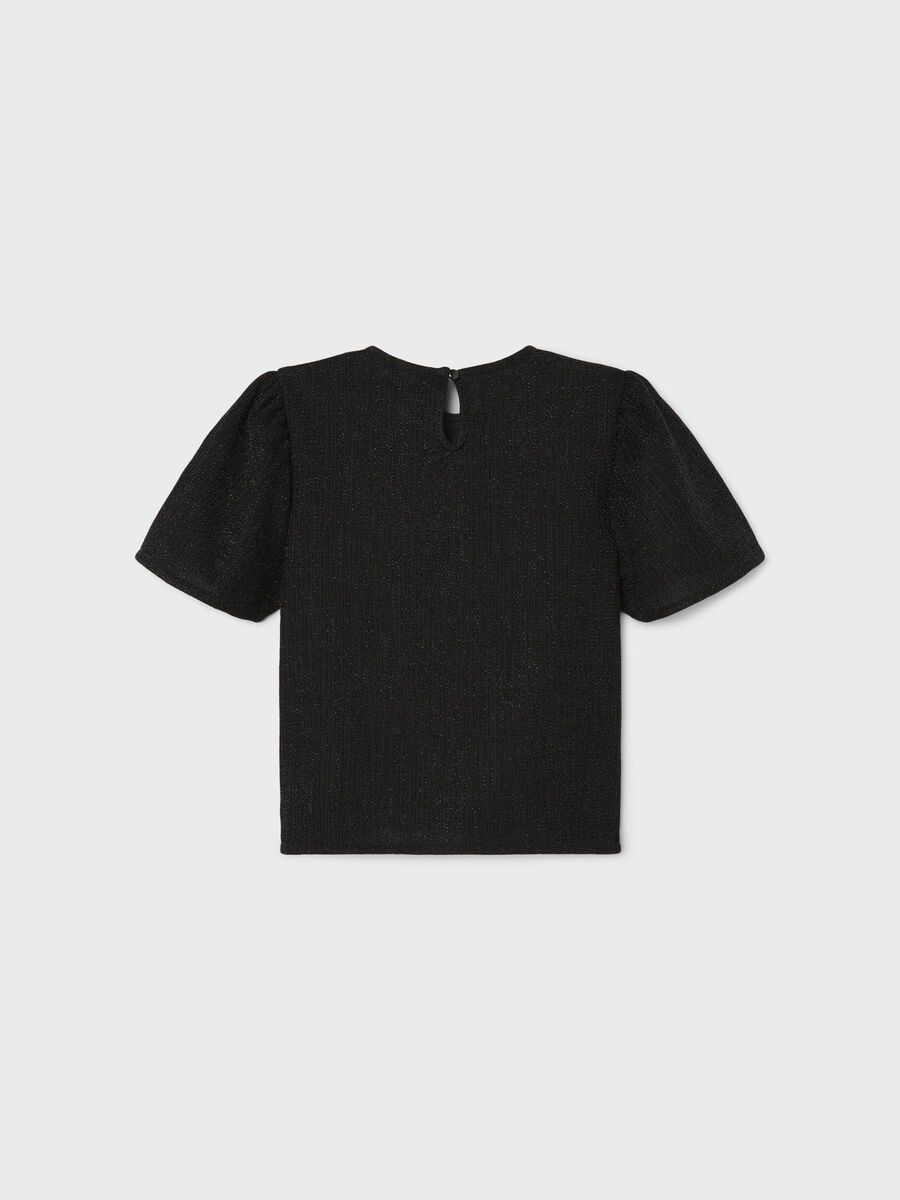 REGULAR FIT TOP MET KORTE MOUWEN