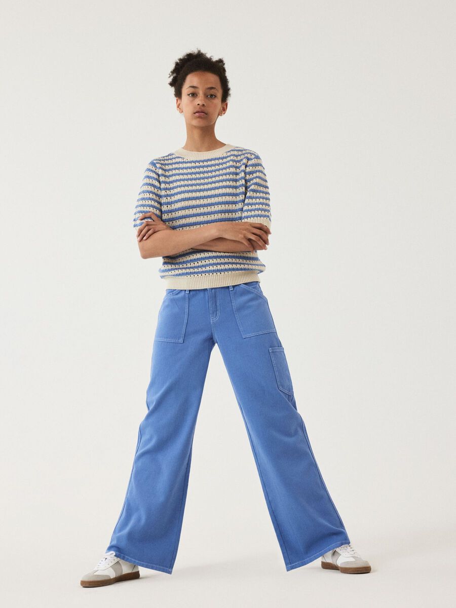 LOW-WAIST WIDE-LEG CARGO BROEK