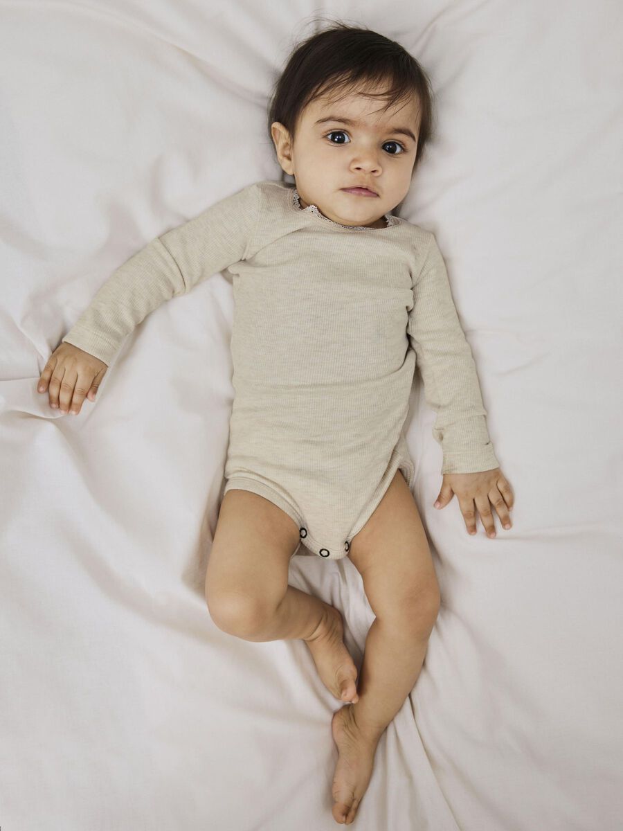 LANGE MOUWEN RIB ROMPER