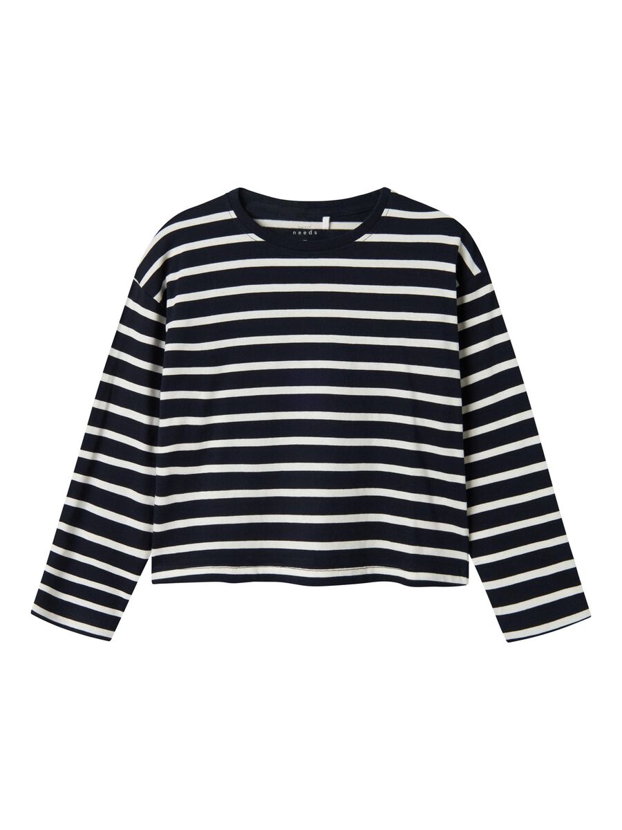 RELAXED FIT TOP MET LANGE MOUWEN