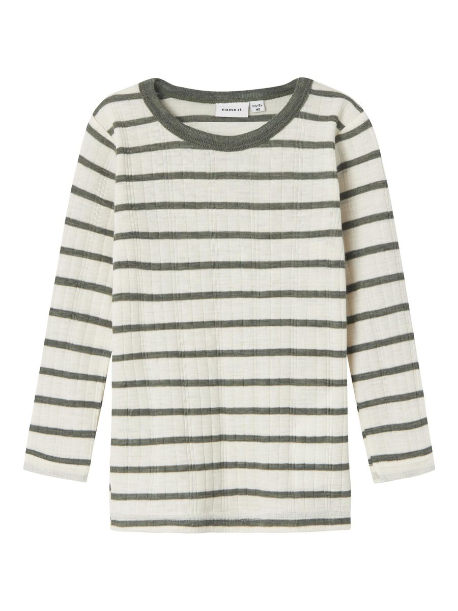 MERINO WOL TOP MET LANGE MOUWEN