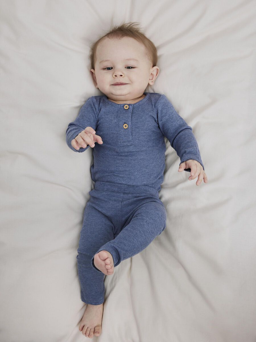 LANGE MOUWEN RIB ROMPER