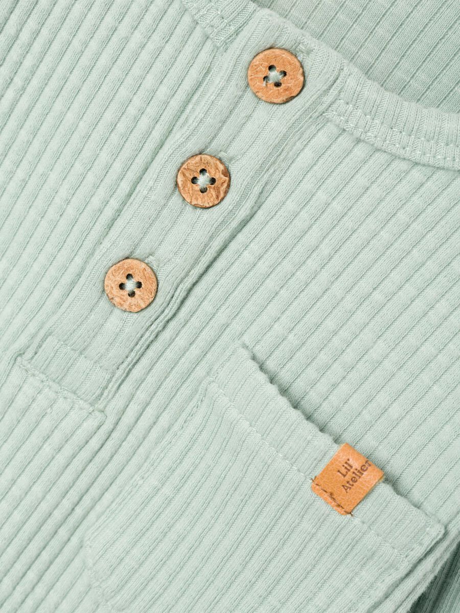 SLIM FIT TOP MET LANGE MOUWEN