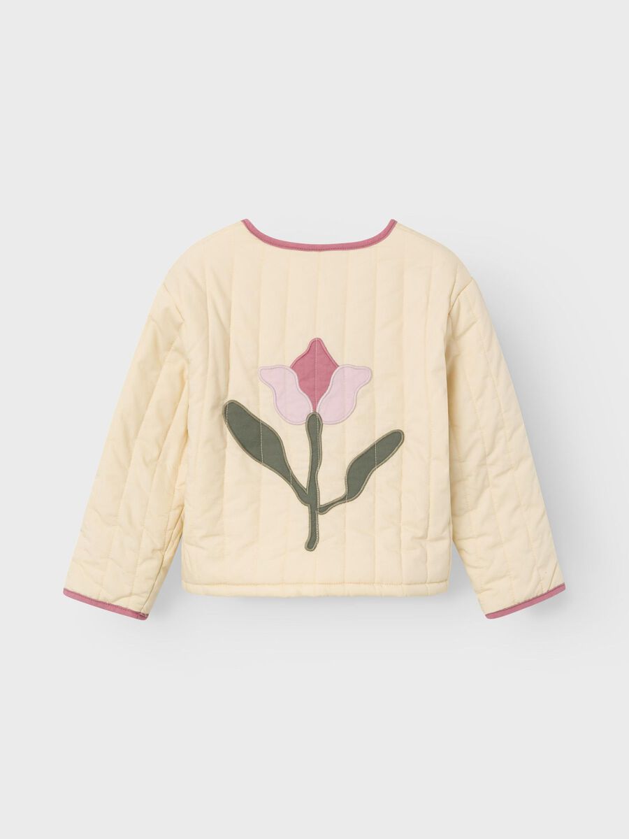 LANGE MOUWEN GEWATTEERDE JAS