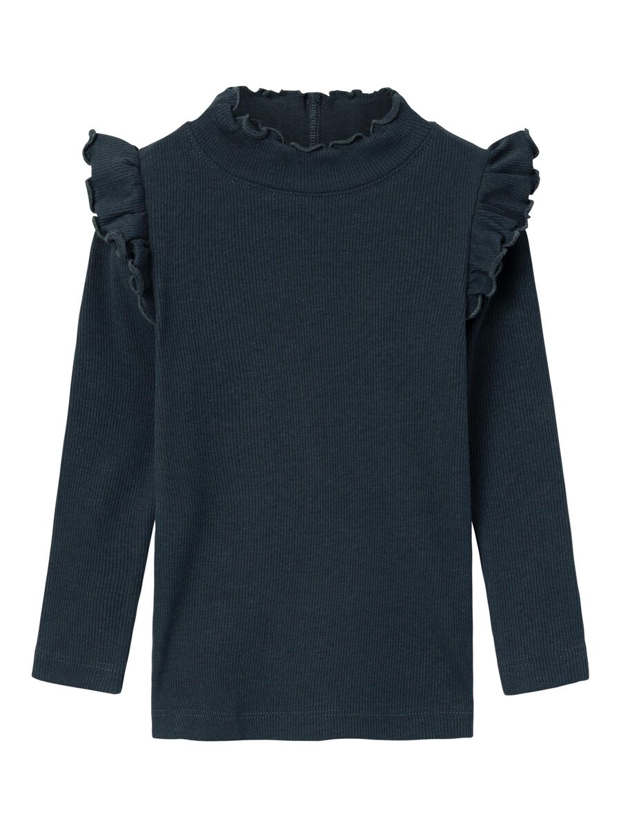 SLIM FIT TOP MET LANGE MOUWEN