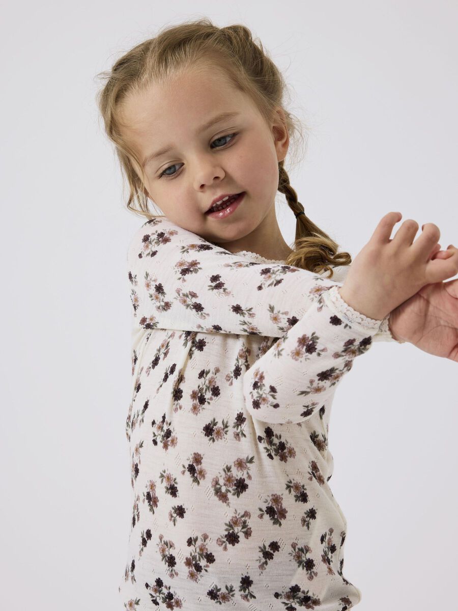 MERINO WOL TOP MET LANGE MOUWEN