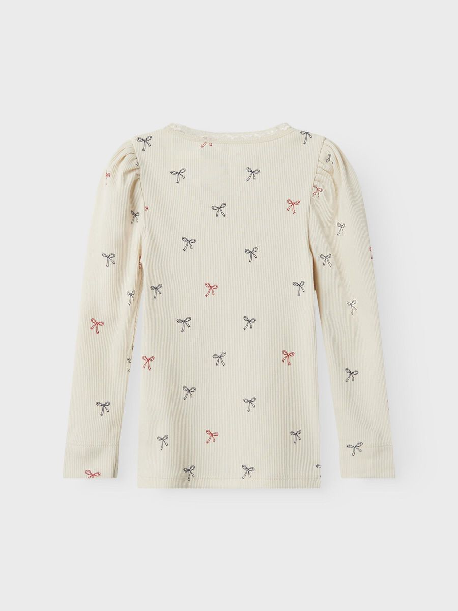 SLIM FIT TOP MET LANGE MOUWEN