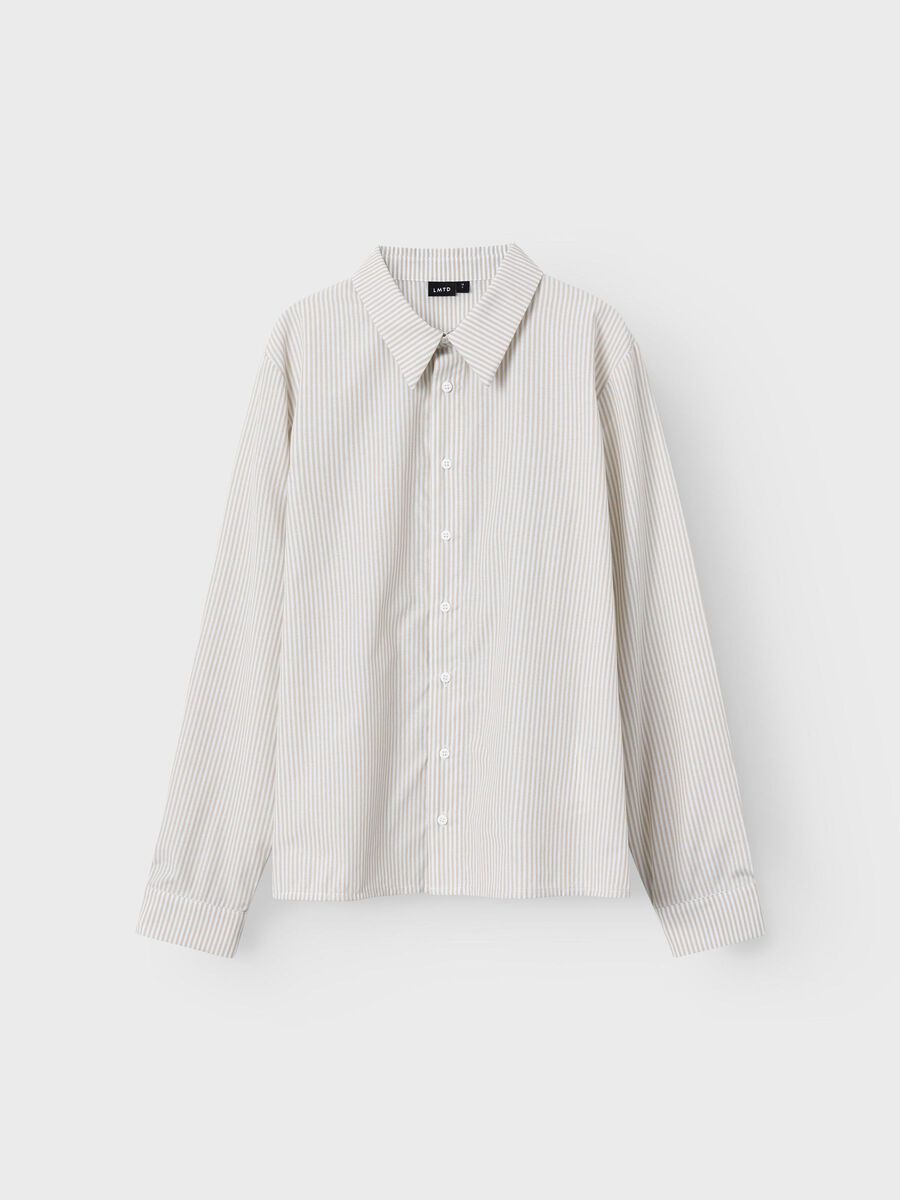 GESTREEPT OVERHEMD MET LANGE MOUWEN