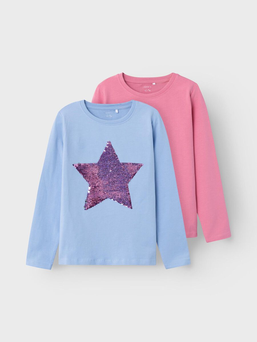 2-PACK TOP MET LANGE MOUWEN