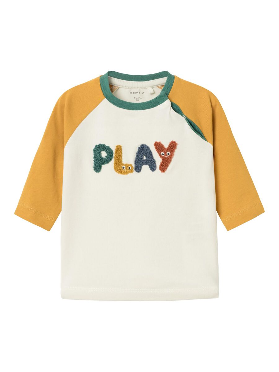 REGULAR FIT TOP MET LANGE MOUWEN