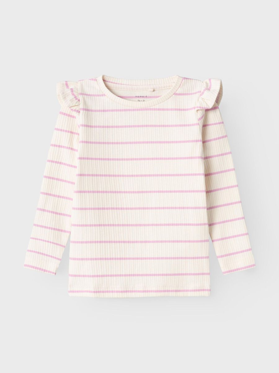 SLIM FIT TOP MET LANGE MOUWEN