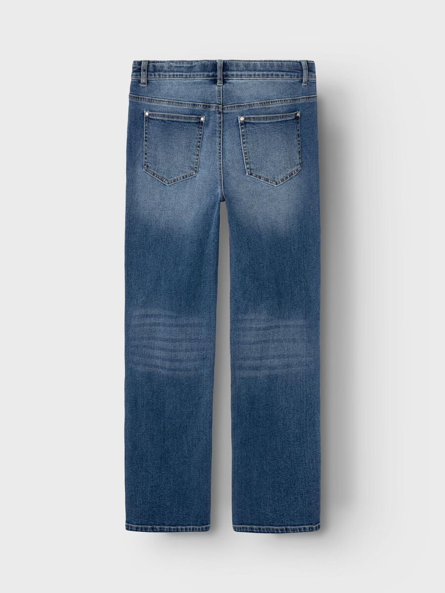 LOW-WAIST STRAIGHT LEG JEANS