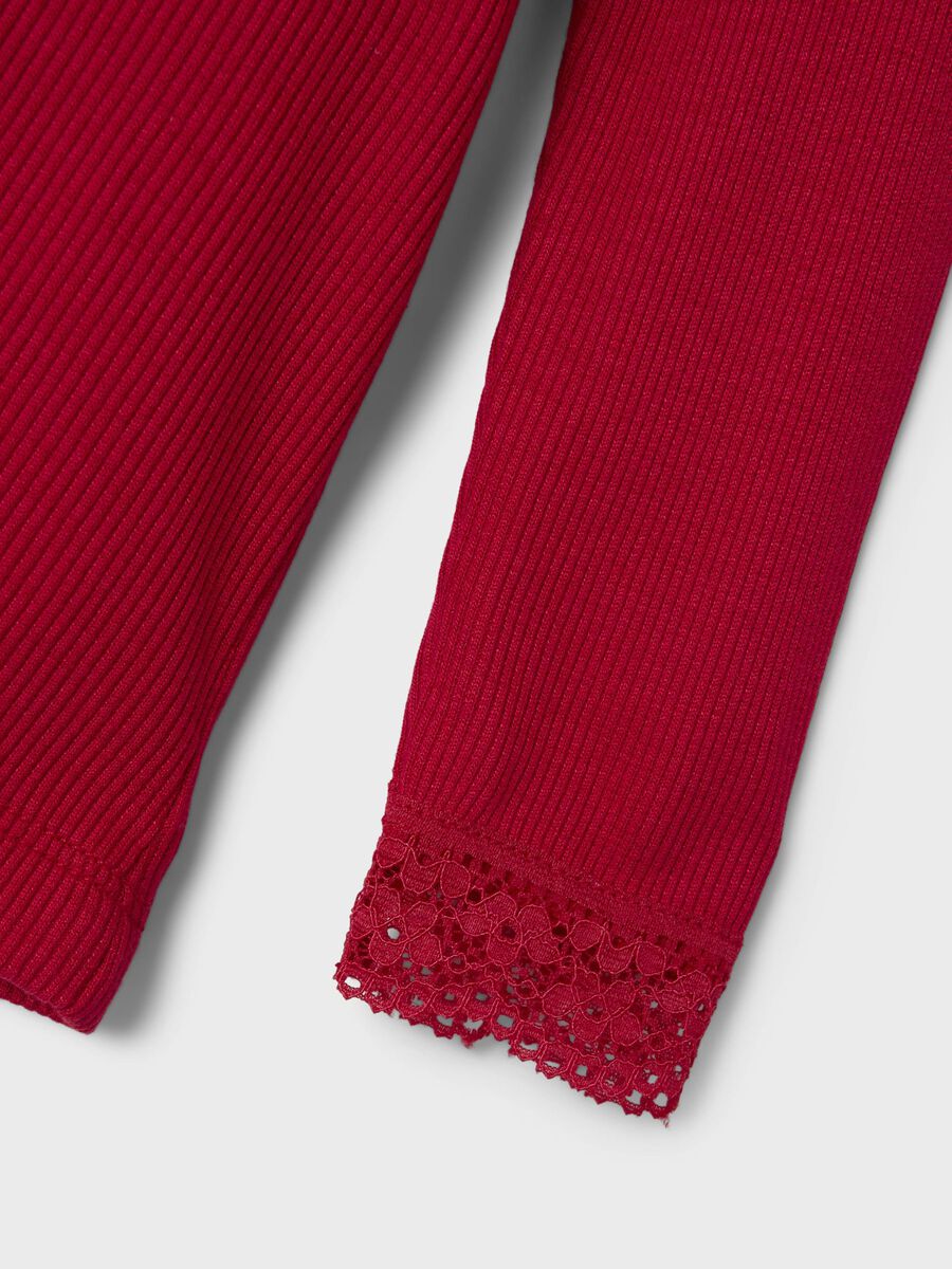 SLIM FIT TOP MET LANGE MOUWEN