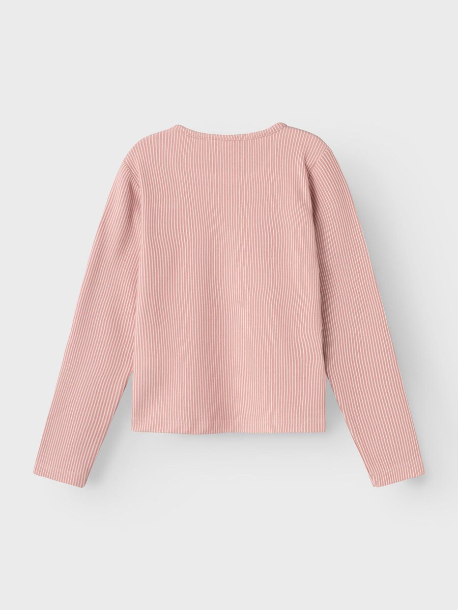 CUT-OUT TOP MET LANGE MOUWEN