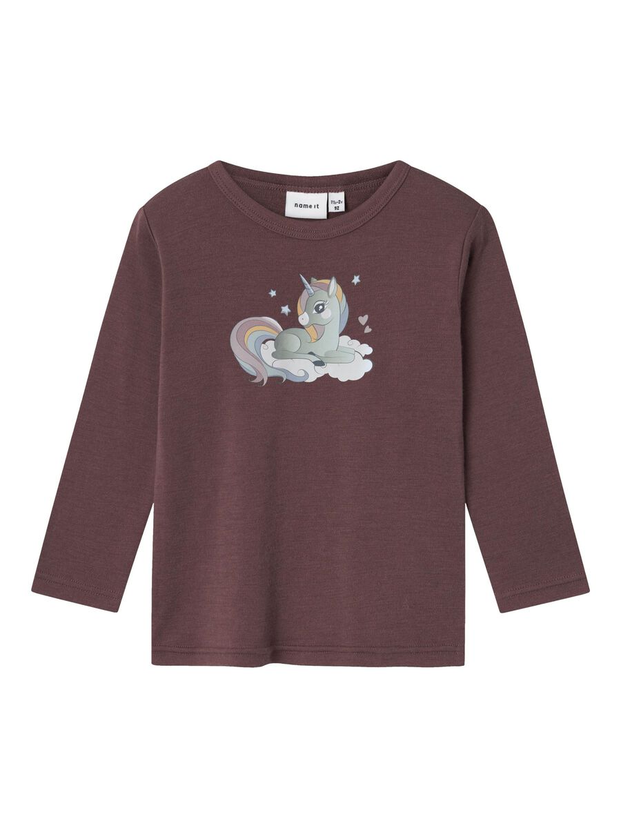 MERINOWOL TOP MET LANGE MOUWEN