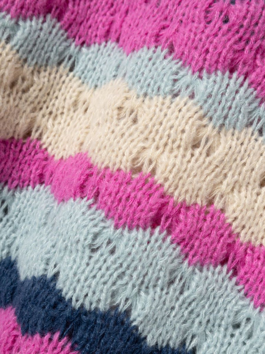 LANGE MOUWEN GEBREIDE TRUI