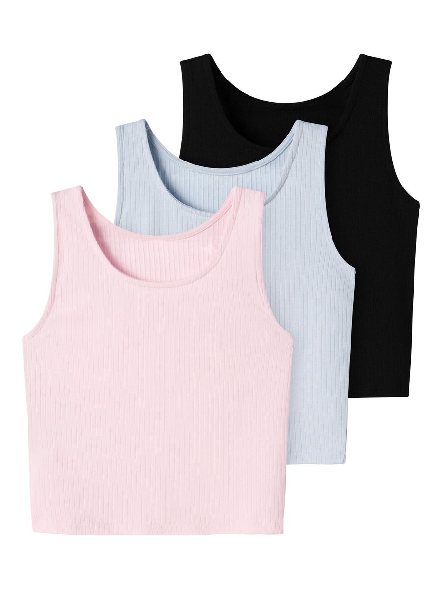 3-PACK GECROPT TANKTOP