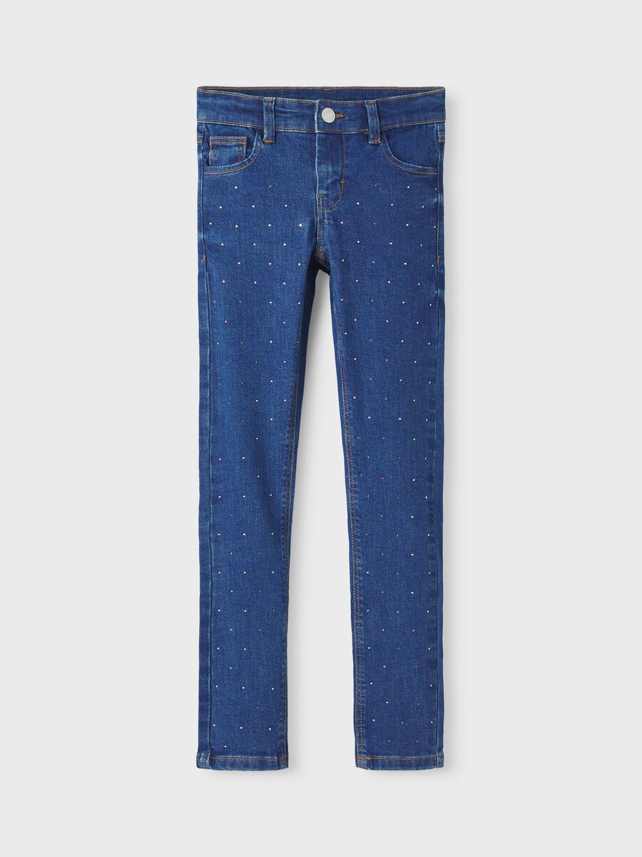 SLIM-FIT STRASS STREENTJES JEANS