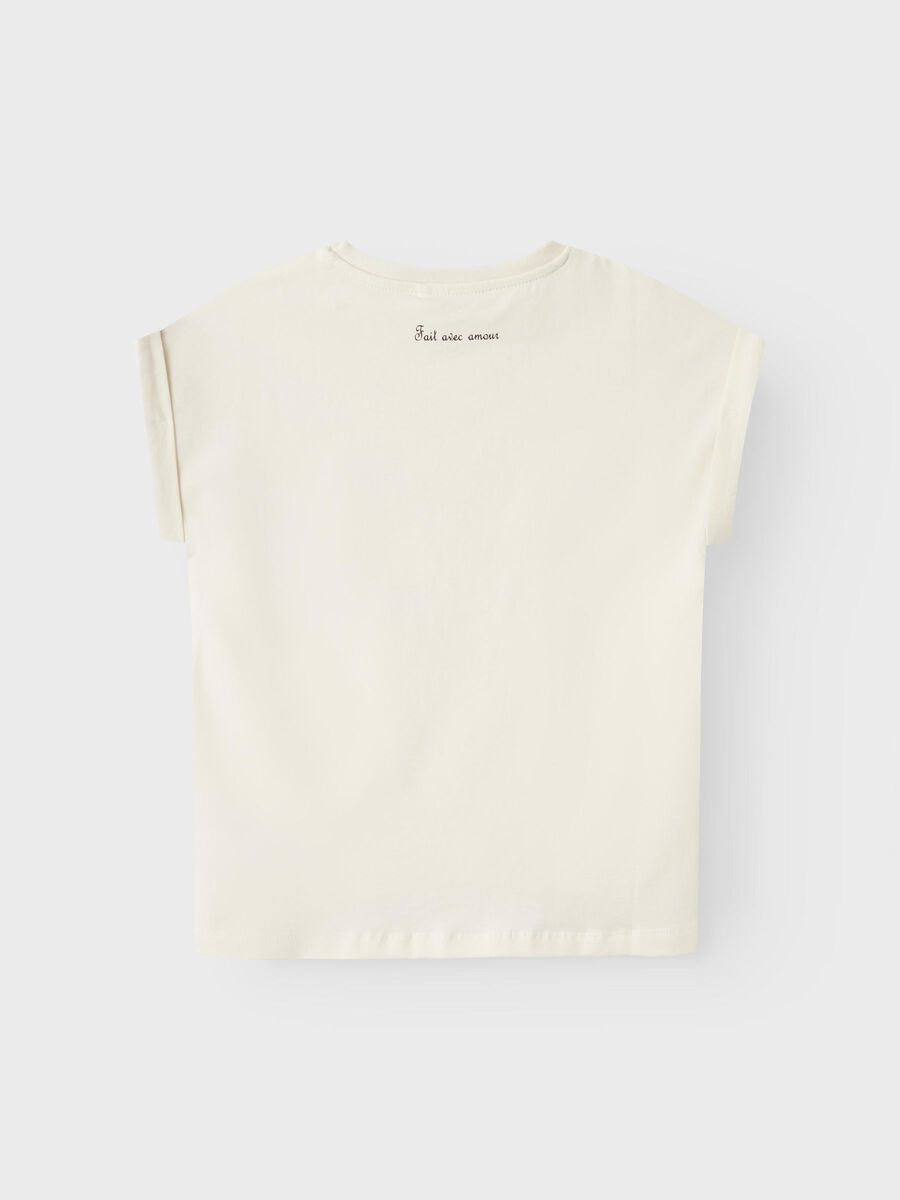 PRINT TOP MET KORTE MOUWEN