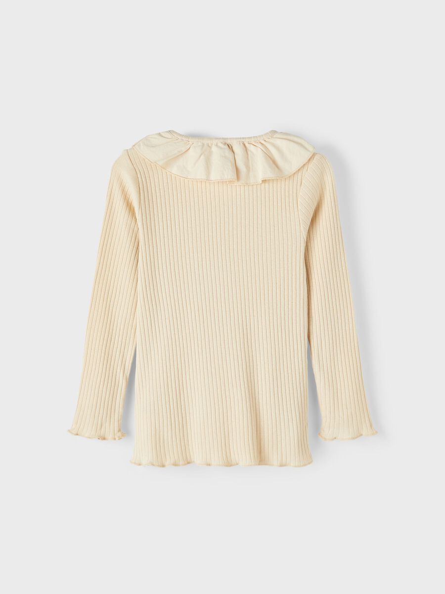 RIB TOP MET LANGE MOUWEN