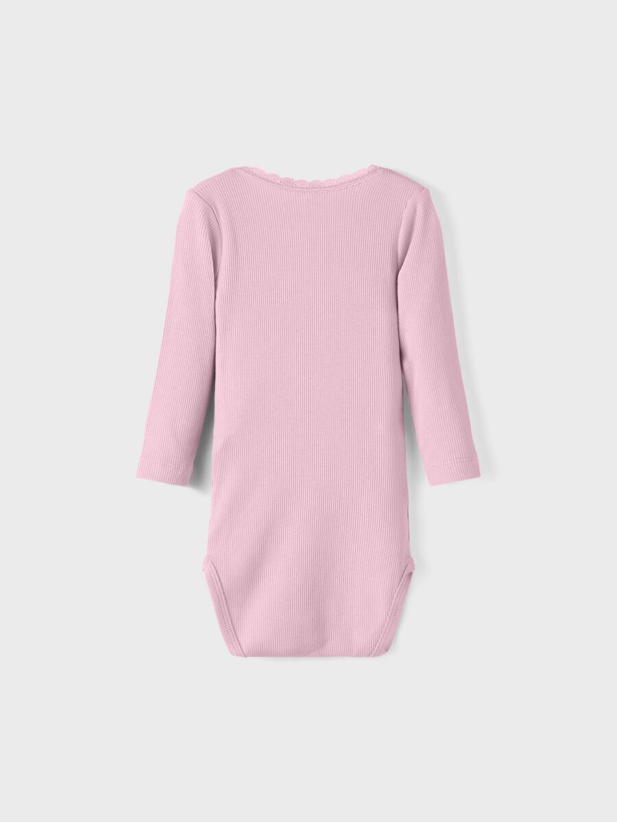 LANGE MOUWEN RIB ROMPER