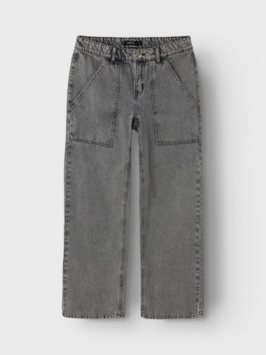 LOW-WAIST WIDE-LEG JEANS