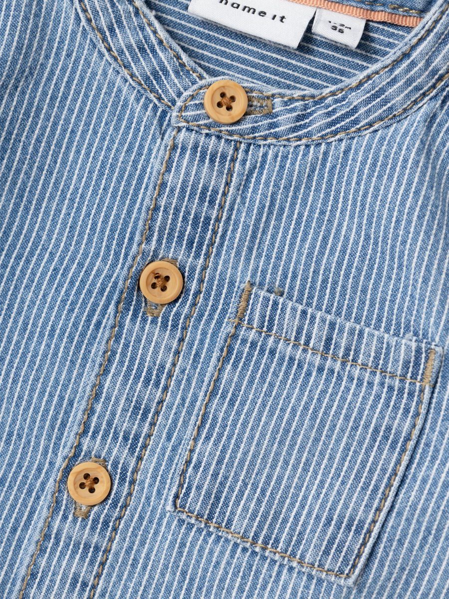 GESTREEPT DENIM OVERHEMD