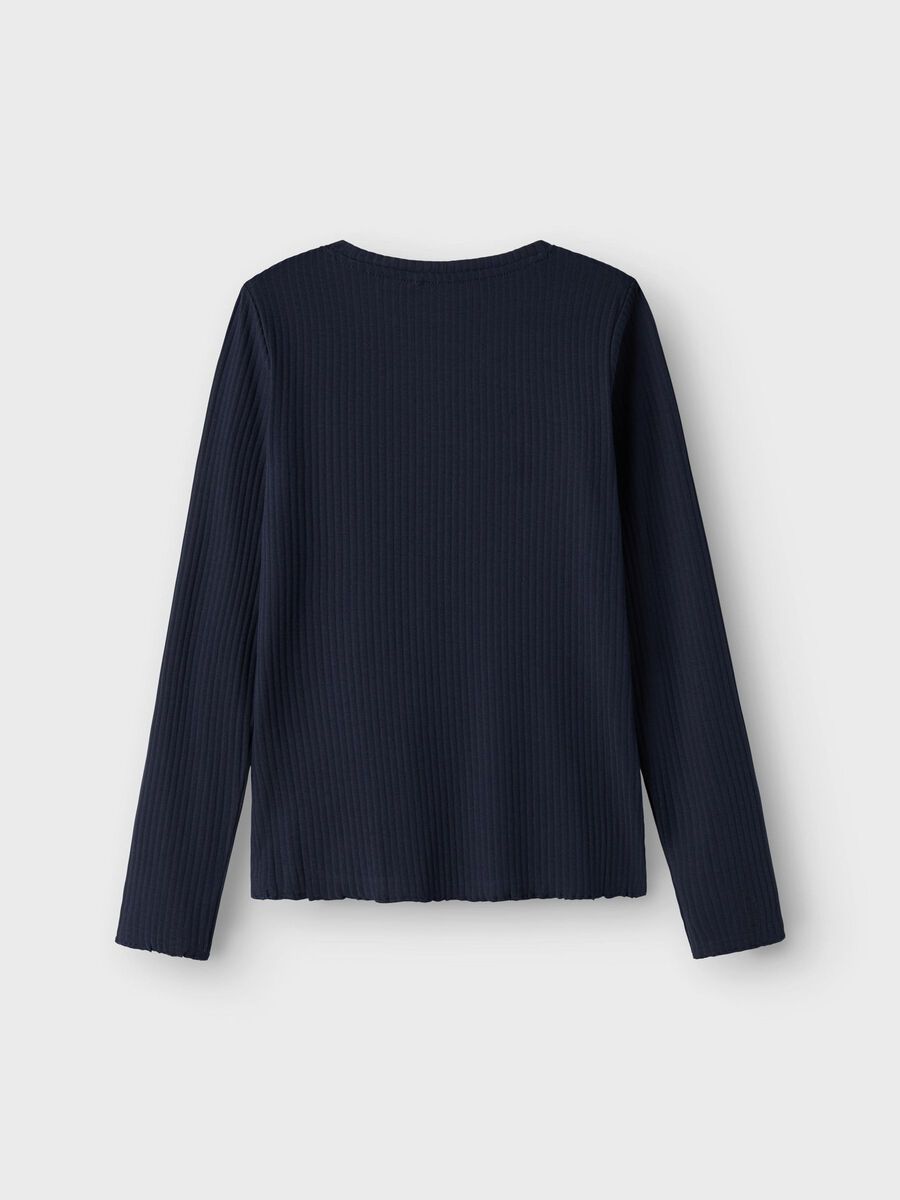 GESTREEPT TOP MET LANGE MOUWEN