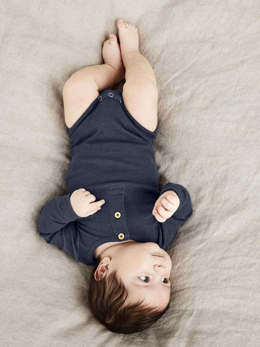 LANGE MOUWEN RIB ROMPER