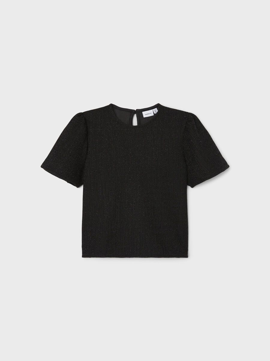 REGULAR FIT TOP MET KORTE MOUWEN