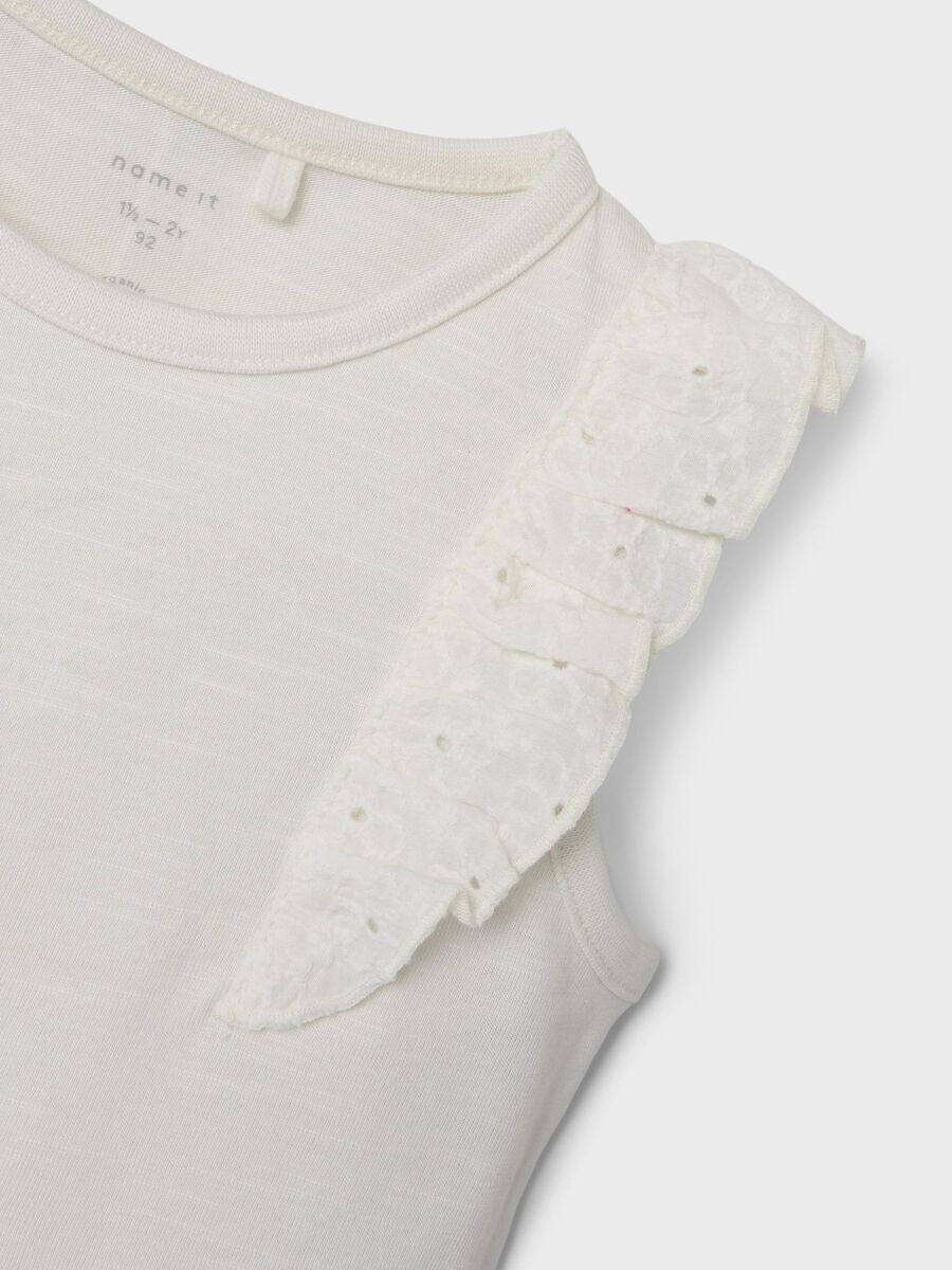 REGULAR FIT TOP MET KAPMOUWEN