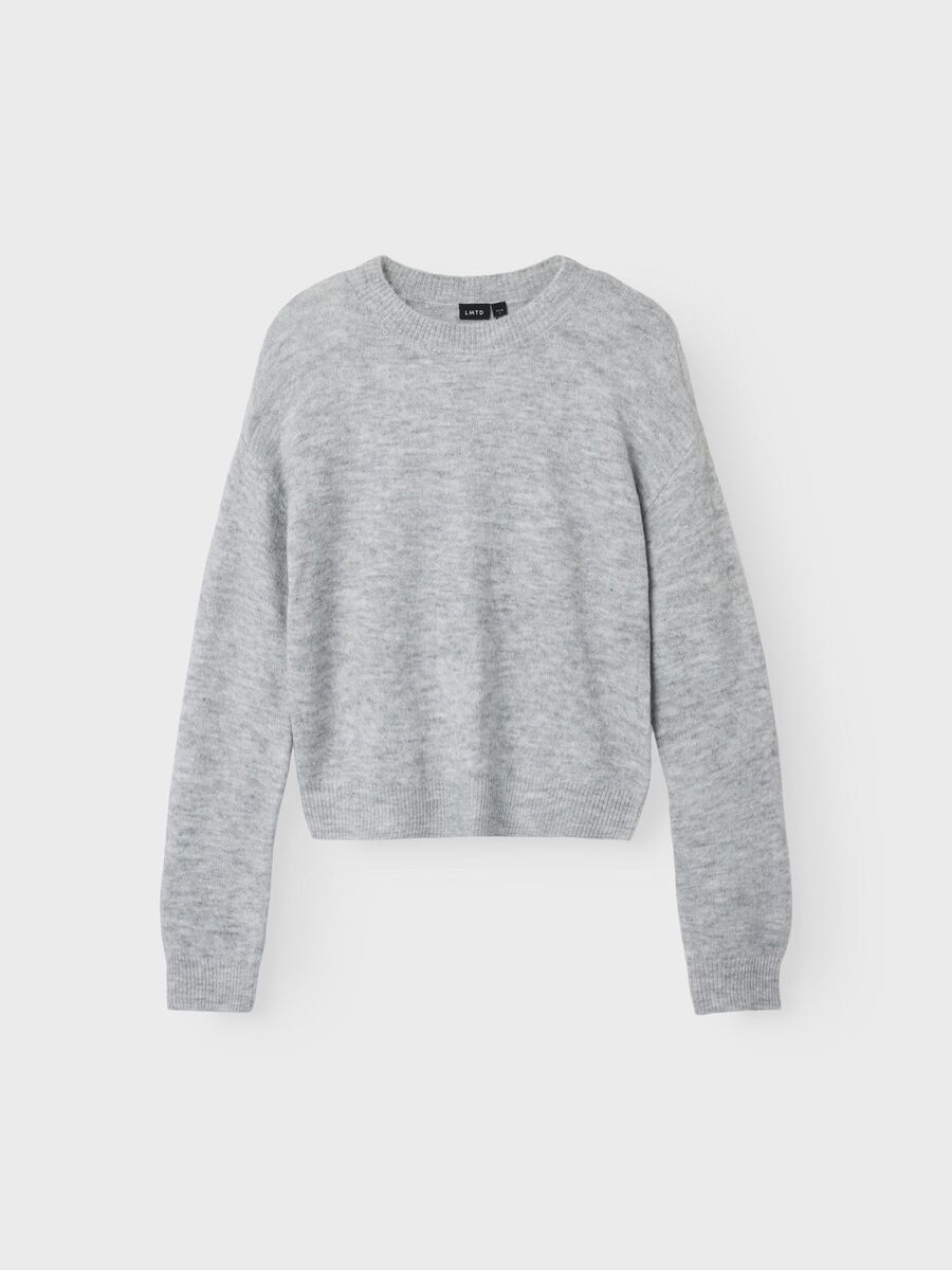 LANGE MOUWEN GEBREIDE TRUI